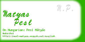 matyas pesl business card